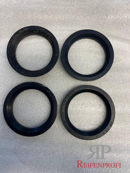 Zentrierring Set 4 Stück 56,6mm - 73,0mm schwarz neu/unbenutzt