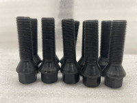 1x Radschrauben M14x1,5 Kegel Kugelbund Schwarz passend auf Diverse Felgen SW19 L44