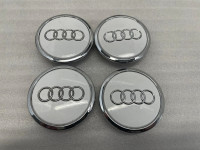Original Audi Nabendeckel 4B0601170A Felgenkappen Weiß glanz lackiert gebraucht 4 Stück/1 Satz 3B