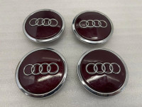 Original Audi Nabendeckel 4B0601170A Felgenkappen Wein Rot gebraucht 4 Stück/1 Satz