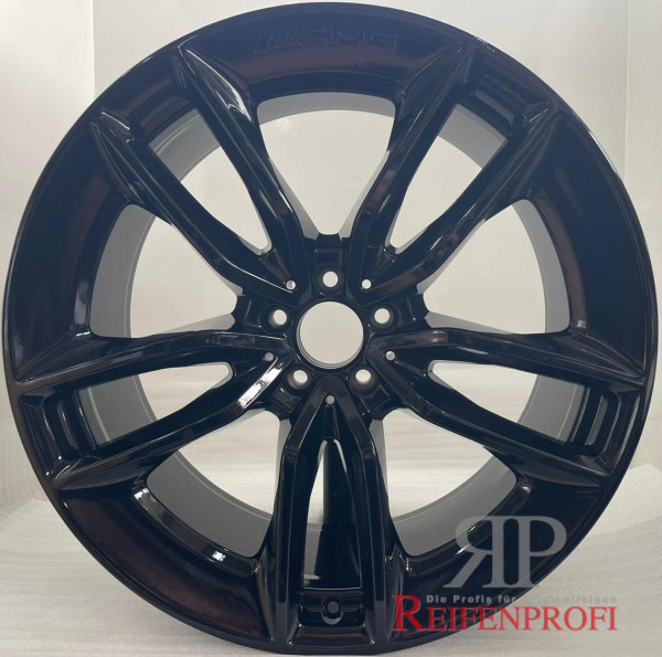 Original Mercedes GLE AMG 22 Zoll Einzelfelge A1674013700 11Jx22 ET50 Schwarz Hochglanz