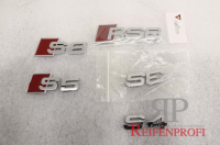 Silber glänzendes Emblem AUDI Auto logo Aufkleber S8 S5 S3 S4 RS6 NEU MT122