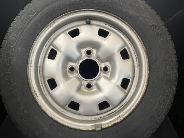 Original Skoda Favorit 781 5Jx13 Stahlfelge mit gebr. Reifen 165/70 R13 S7