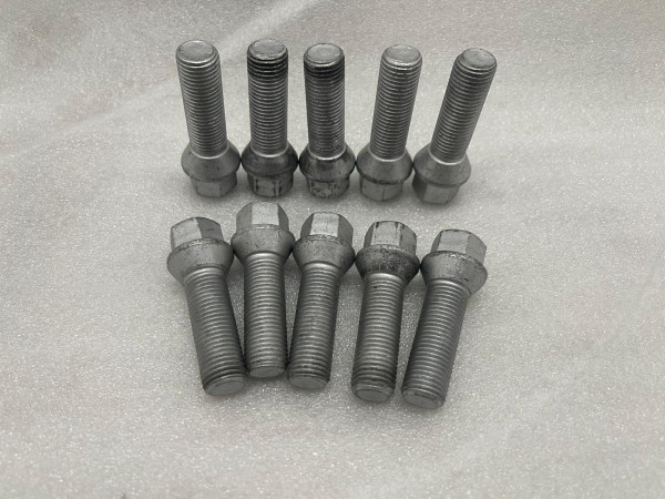1x Radschraube M14x1,5 Kegelbund BMW Mercedes Silber SW17 L40