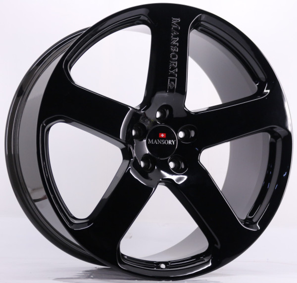Mansory C5 Einzelfelge 10Jx22 ET50 10x20 ET50 5x130 Schwarz Hochglanz 208-D