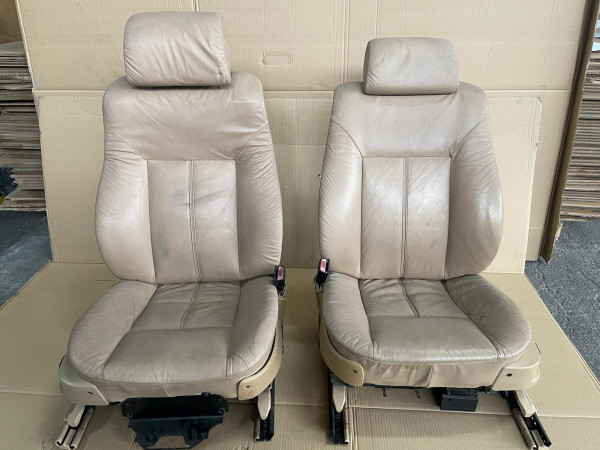 Original BMW 7er E38 Sitze Fahrersitz Beifahrersitz Leder Beige 0130002465 67318352192 gebraucht