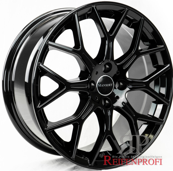 Mansory Smart Brabus 17 Zoll Felgen Satz VA:7x17ET35 & HA:7,5x17ET42 N.80 Schwarz Hochglanz