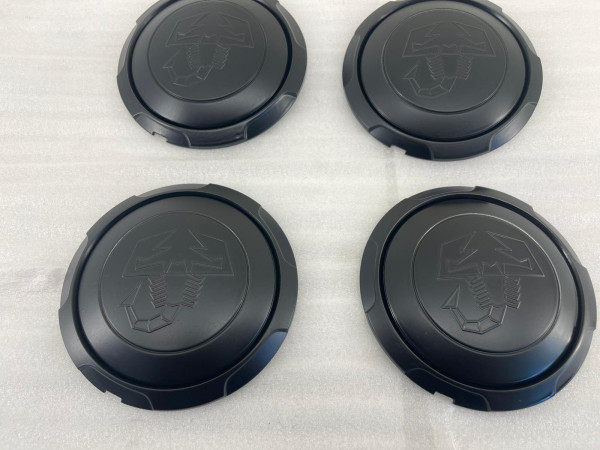 Original Fiat Abarth Rannabendeckel Felgendeckel 52057487 Satz Schwarz
