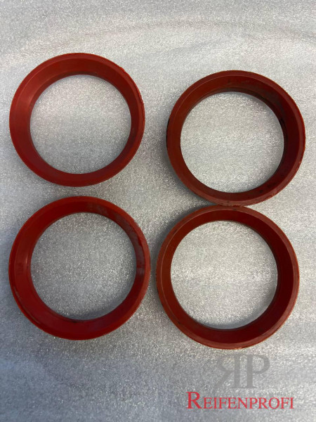 Zentrierring Set 4 Stück 66,6mm - 57,1mm rot neu/unbenutzt