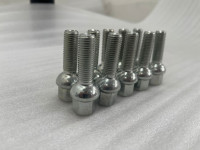 10x Radschrauben M12x1,5 Kugel Kugelbund Chrom passend auf Diverse Felgen SW17 L35