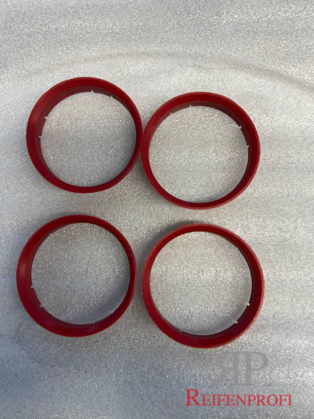 Zentrierring Set 4 Stück 66,6mm - 63,4mm rot neu/unbenutzt