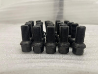 20x Radschrauben M14x1,5 Kugel Kugelbund Schwarz passend auf Diverse Felgen SW17 L28