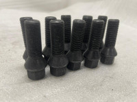 1x Radschraube M14x1,25x36 Kugel Kugelbund BMW Mini Toyota Supra Black SW17 L36