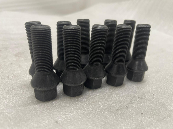 1x Radschraube M14x1,25x36 Kugel Kugelbund BMW Mini Toyota Supra Black SW17 L36