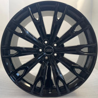 Original Audi Q7 4M 21 Zoll Felgen Satz 9,5Jx21 ET31 4M0071491 Schwarz Hochglanz