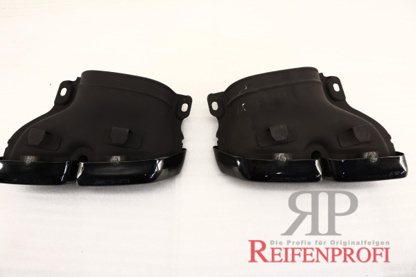 Original Mercedes AMG C205 Auspuffblenden links & rechts Doppel Rohr neuwertig MT746