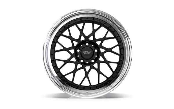 LEVELLA Wheels | RZ5 Forged | 7Jx17 ET20 bis ET50 | 4x105 | Schwarz glänzend & Schwarz Rand poliert-